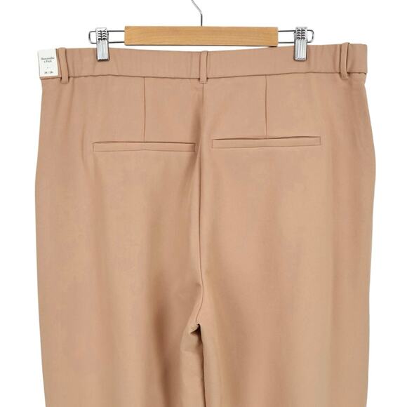 NWT Abercrombie & Fitch Sloane Tailored Wide Leg Pant In Tan Size 34 Regular - Picture 6 of 10